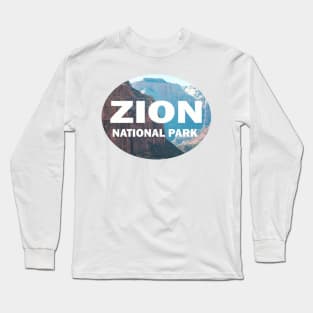 Zion National Park Bumper Sticker Long Sleeve T-Shirt